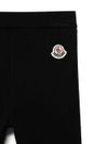 moncler - Stretch cotton leggings with logo - 2