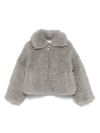 stella mccartney - Ecopelliccia grigia con zip