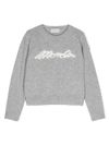 moncler - Crewneck cotton sweatshirt with logo