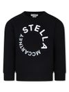 Cotton crewneck sweatshirt with logo print