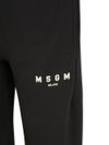 Pantaloni tuta in cotone nero con logo