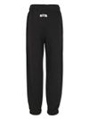 Pantaloni tuta in cotone nero con logo