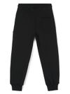 Pantaloni tuta in cotone nero con logo