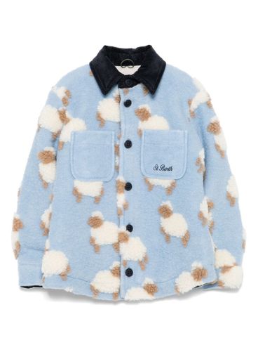 Wool faux fur with sheep and pockets