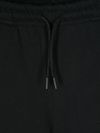 Pantaloni tuta in cotone nero con logo