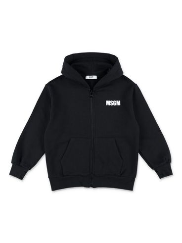 Cotton hoodie with zip