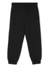 Pantaloni tuta in cotone nero con logo