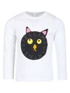 T-shirt in cotone con stampa gatto