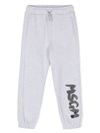 Grey cotton sweatpants with logo