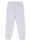 Pantaloni tuta in cotone grigio con logo