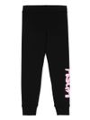 Leggings in cotone nero con logo