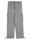 Grey cotton tracksuit pants with pockets