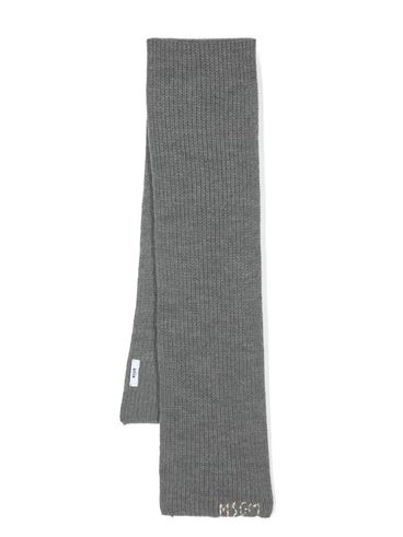 MSGM - Grey wool scarf