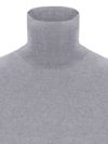 Grey high-neck wool sweater