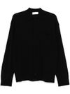 Polo cardigan in wool and cashmere