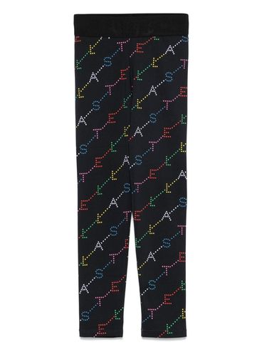 Stretch leggings with logo