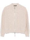 seventy - Cardigan in lana beige con zip - 4