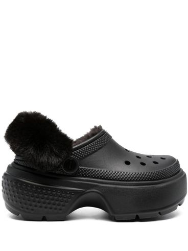 CROCS - Sabot Stomp Lined Clog nero con pelliccia