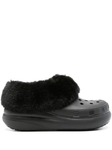 CROCS - Sabot Furever Crush nero con pelliccia