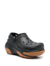 crocs - Bubble Crush Clog in black rubber. - 1