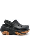 crocs - Bubble Crush Clog in black rubber.