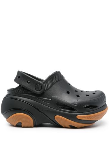 CROCS - Bubble Crush Clog in black rubber.