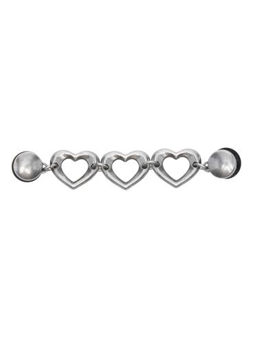 CROCS - Silver heart pins for clogs