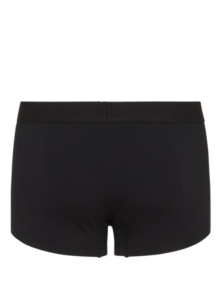 Shop Dsquared2 Black Cotton Boxer Shorts With Logo