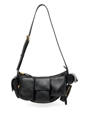 FIORUCCI - Calfskin leather crossbody bag with pockets.