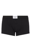 dsquared2 - Boxer in cotone nero con logo