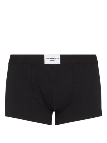 DSQUARED2 - Boxer in cotone nero con logo