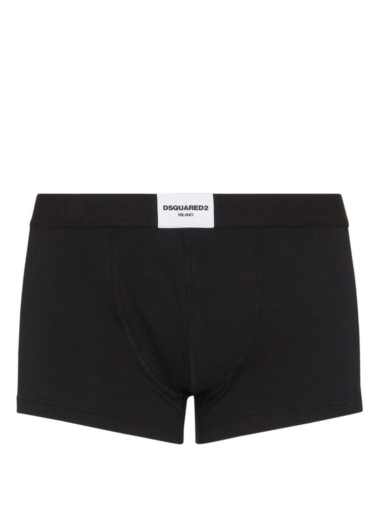 Dsquared2 Logo-patch Boxers In Black