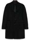 corneliani - Long single-breasted virgin wool coat