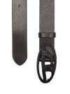 diesel - B-1DR belt in calfskin leather with logo. - 1