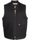 dickies - Black cotton vest with pockets