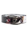 diesel - B-1DR multicolored calfskin leather belt with logo