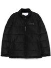 john richmond - Short quilted down jacket with logo