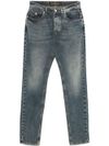 john richmond - Jeans lunghi in cotone con logo