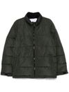 john richmond - Short quilted down jacket with logo