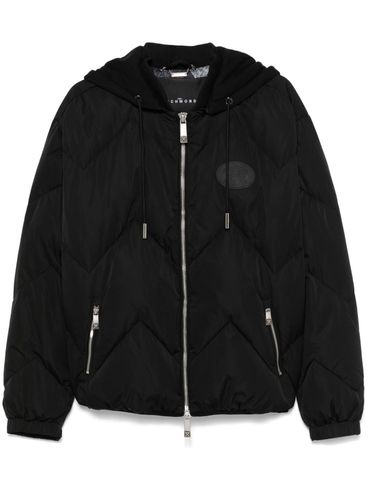 JOHN RICHMOND - Short quilted down jacket with logo