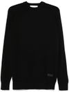 john richmond - Crew neck wool blend sweater