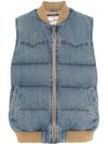 levi's - Gilet in denim imbottito e trapuntato