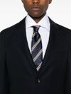 lardini - Single-breasted wool blazer with a pin - 2