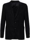 lardini - Single-breasted wool blazer with a pin