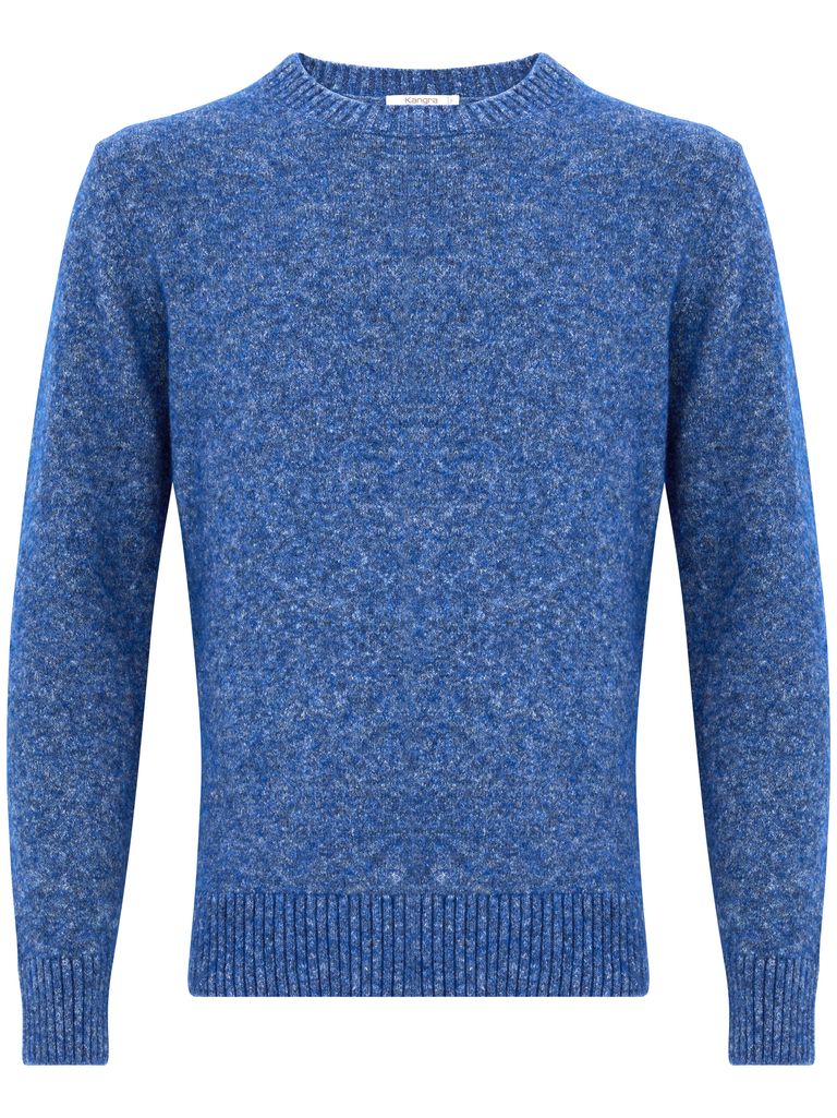 KANGRA CREWNECK MIXED KNIT SWEATER 