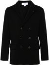 lardini - Short double-breasted wool coat