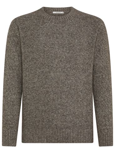 KANGRA - Crewneck mixed knit sweater