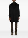 lardini - Long cashmere coat with a slit - 4