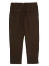 myths - Brown cotton pants with contrast stitching - 1