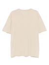 philippe model - T-shirt in cotone beige con patch frontale - 1